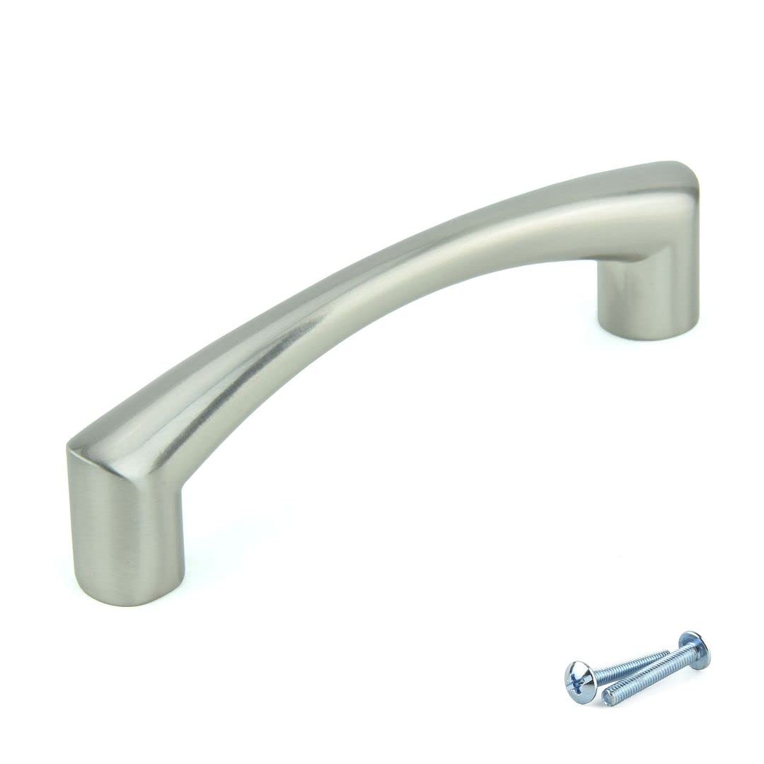 M4TEC Bow Kitchen Cabinet Door Handles – Stainless Steel Bedroom Furniture Pull Handle Kitchen Cupboards, Drawers, and Wardrobe Handles - S8 Series 128mm