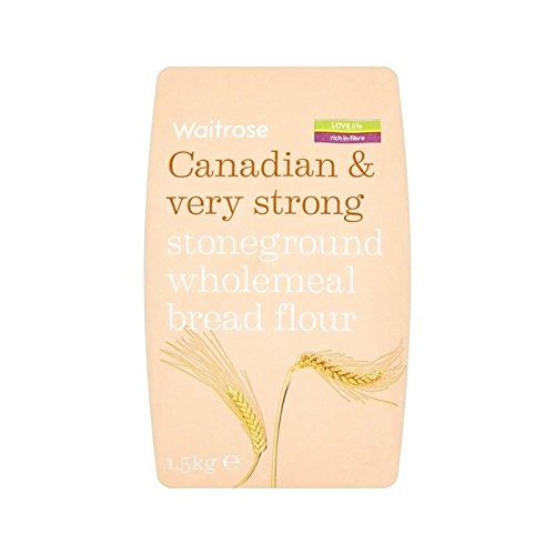 Muy Fuerte Canadiense Harina Integral Waitrose 1,5 Kg - Paquete de 6