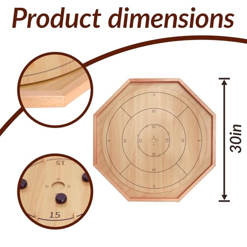 Juego de mesa Crokinole 30 pulgadas edición deluxe miniatura 4