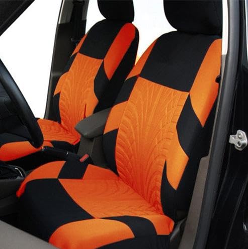 Housse de siège auto polyester orange pour VW T-Cross Mk1 2019-2026 - 3