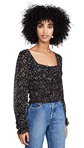Haut Lolita Free People imprimé Noir Combo en taille XS