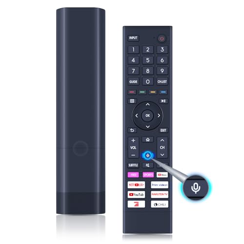 CLVIZCXOM ERF3I80H Stimme Ersatz Fernbedienung Kompatibel mit Hisense 4K HD TV 85A6EG 43A67H 55A67H 58A6GG 50A67H 43A6FG 50A6FG 55A6FG 65A6GG 70A6GG 75A6GG 58A6FG 65A6FG 70A6FG 76A6FG