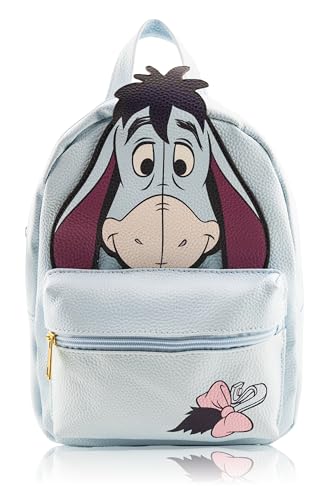Mini mochila Disney Dumbo para crianças e adultos | Bolsa de couro sintético de 25,4 cm com aplicação 3D Dumbo | Bolsa de viagem para crianças, pequena mochila para escola, viagens ou uso diário | A