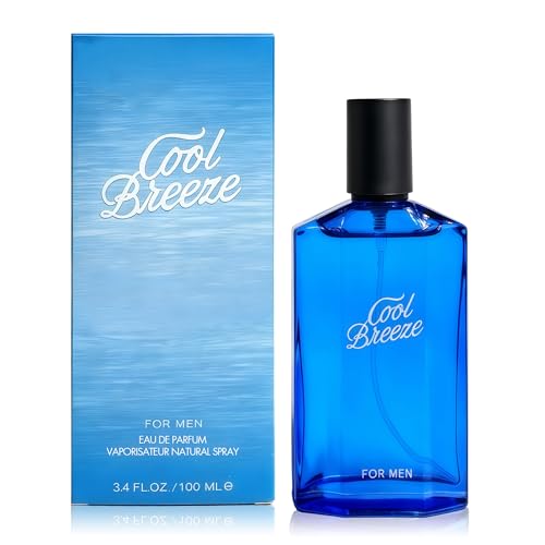 Image of Men's Cologne Cool Breeze Original Natural Spray Eau De Toilette,Long-Lasting Scent Perfume for Men Elegant Bottle - Great Holiday Gift, 3.4 Fl Oz /100 Ml