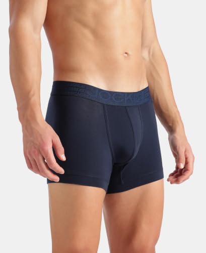 Image of Jockey US60 Men Super Combed Cotton Elastane Stretch Solid Trunk with Ultrasoft Waistband (Pack of 2)