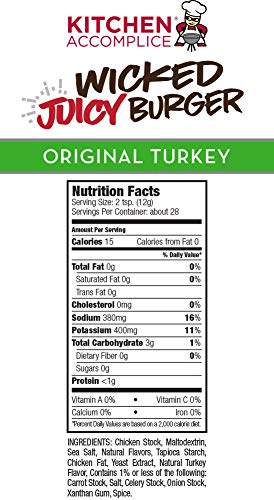 Kitchen Accomplice Wicked Juicy Burger, Beef & Turkey, 12 Ounce (Pack Of 2)