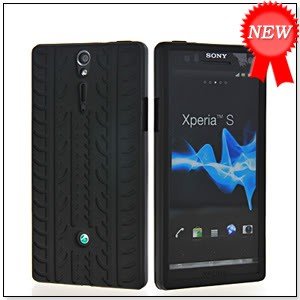 SKS Distribution® Nero Pneumatico Tyre Custodia in Silicone/Cover/Case per Sony Xperia S Arc HD Lt26i