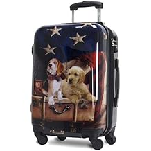 عربة لمحبي الكلاب Freedom Pups مقاس 20 بوصة محمولة على الجانب الصلب من البولي كربونات قابلة للتوسيع مع قفل TSA