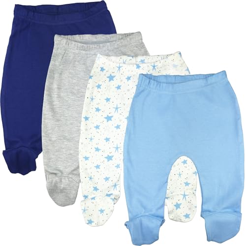 Image of 123 Bear 100% Cotton Baby Pants/Leggings with Footies 100% Cotton Unisex Boys Girls