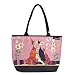Produktbild VON LILIENFELD Handtasche Damen Kunst Motiv Katzen Rosina Wachtmeister Lilien Shopper Maße L42 x H30 x T15 cm Strandtasche Henkeltasche Büro