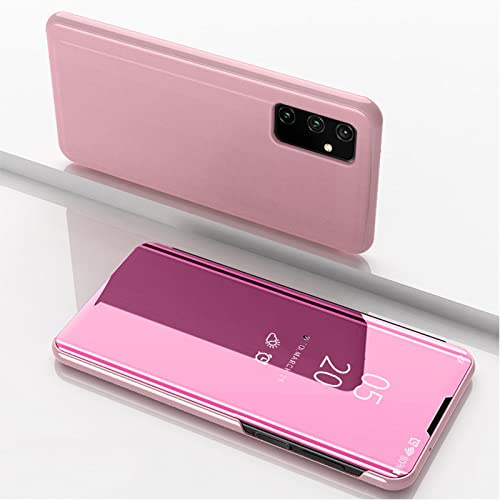 Étui miroir pour Samsung Galaxy A20e : protection intégrale clapet en or rose style moderne