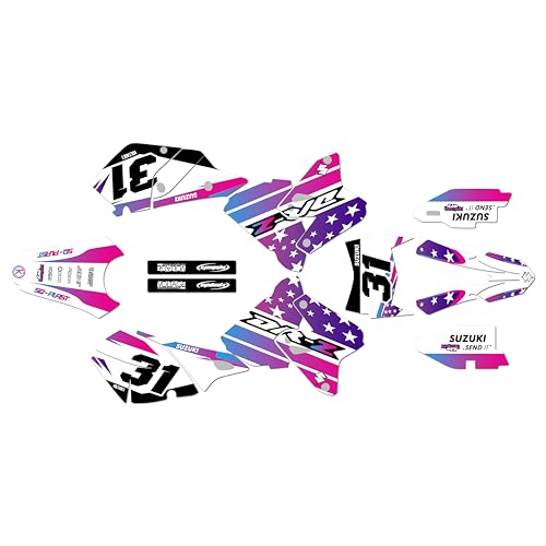 Kalair GFX Graphics Kit for SUZUKI DRZ400 (2000-2024) USA Series Magenta 9 Mil - Easy Go - Dirt pit bike motorcycle stickers, dirtbike racing automotive decal motocross accessories no-plastics