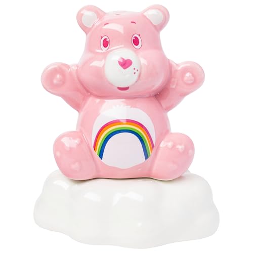 Silver Buffalo Care Bears 3d Ceramic Salt and Pepper Shaker Set Featuring Cheer Bear, 3.6” x 2.7” x 4.25”