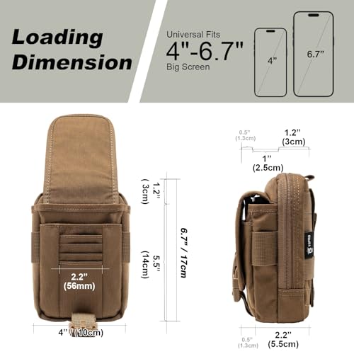 Bolsa táctica molle EDC para el cinturón: organiza tu linterna y móvil en tus aventuras 5