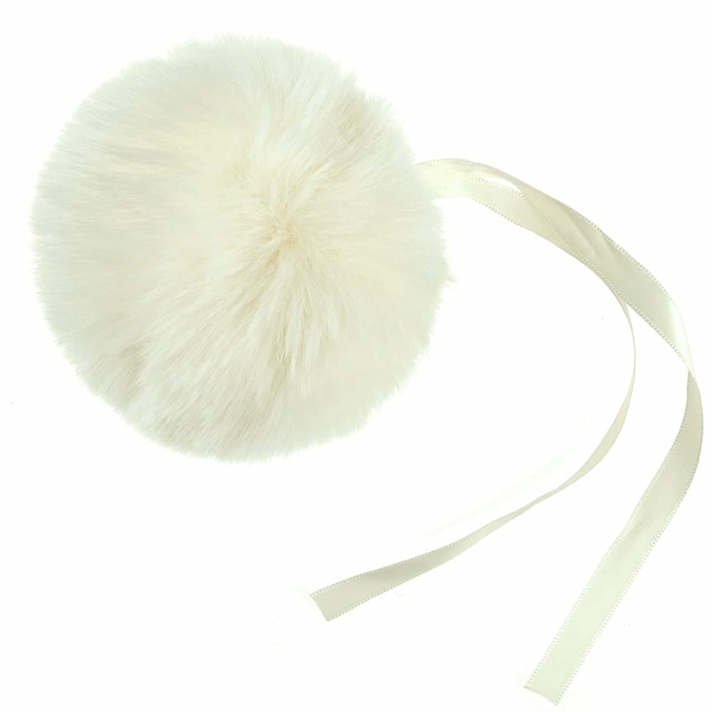 Crafty Capers 11Cm Cream Cream Giant 11Cm Faux Fur Pom Pom For Decorations & Crafts