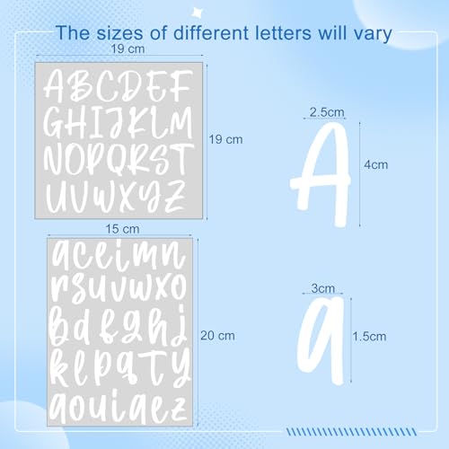Image of Humyoun 6 Sheets UV Dtf Cup Wrap Name Stickers for Water Bottles Waterproof Vinyl Decals Personalized Custom Lettering Gift Stickers for Cups Love 14-40oz Tumbler Mugs DIY Craft (White)