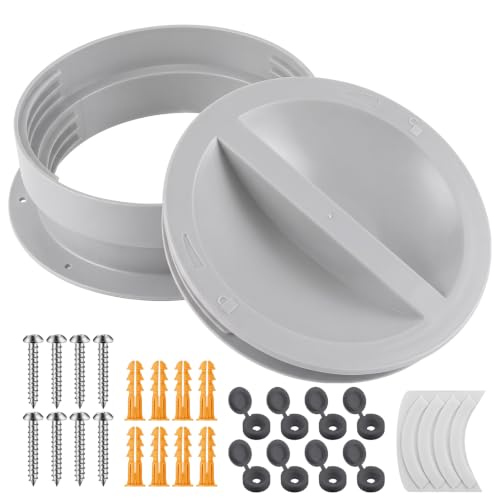 Image of 1 Portable Ac Wall Vent Connector, 6 and 6.5 Inches, Grey