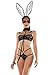 Jelove Women's Sexy Roleplay Bunny Playsuit Set Rabbit Outfit Cosplay Costume