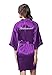 Satin Kimono Rhinestone "Bridesmaid" Robe (XX-Large, Purple)