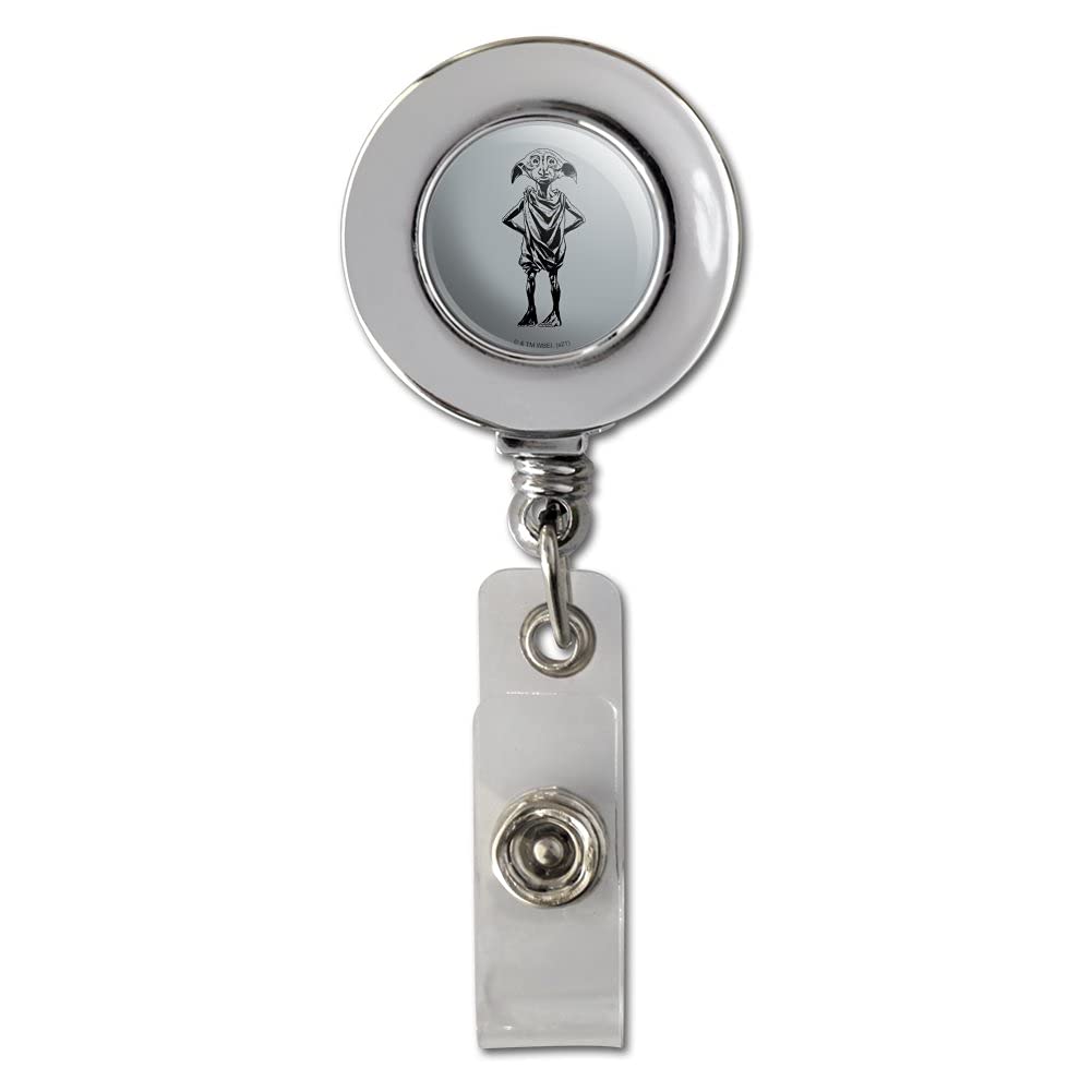 Harry Potter Dobby Retractable Reel Chrome Badge ID Card Holder Clip
