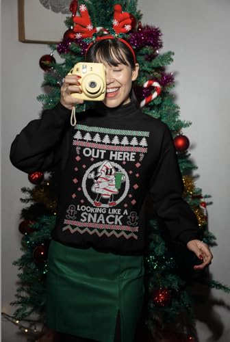 "Out Here Looking Like A Snack Ugly Christmas Sweater Sweatshirt – Your Ultimate Choice for Holiday Humor!4