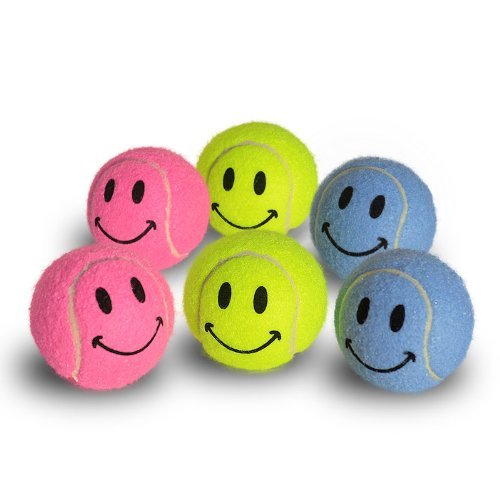 Pre-Cut Walker Glide Balls - 15 Colors & Styles (Smiley - Blue) - Thumbnail 2