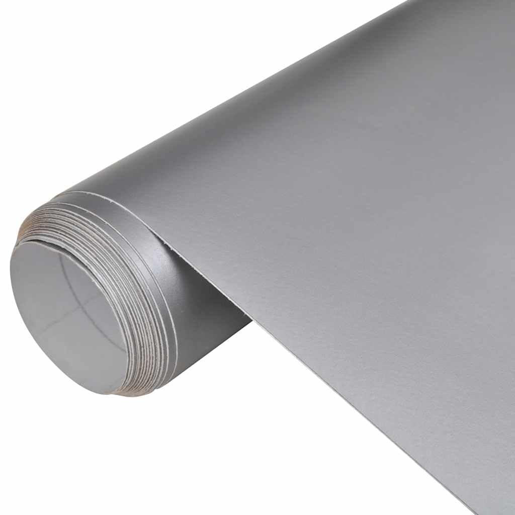 (Matt 100 X 150 Cm/ 1 Pcs) Vidaxl Car Film Water Resistant Vehicle Wrap Sticker Sheet Protection Film Silver 8720286561379
