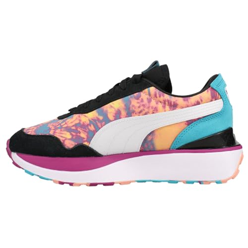 PUMA PUMA Womens Cruise Rider Tie Dye Lace Up Sneakers Shoes Casual - Blue, Pink - Size 6 M