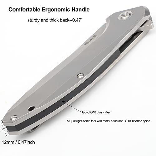 Ruike Pocket Camping Folding Knife,14C28N,Frame Lock,Ball Bearing,Flipper Fast Opening,Harnd 3.66" Big Large Blade Stainless Steel,Tactical Hunting Survival Gravity Microtech,Edc Belt Clip,Tac Heavier Rescue Self Cool Outdoor Gear,Tool For Men Father #TOP3