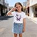 Voxikodex Size 12 13 Years Teen Girls Clothes 2 Piece Cute Butterfly Print Short Sleeve T-Shirt Tops & Jean Skirt Short Set Trendy Kids Girls Summer Vacation Outfits Set Purple(12-13Y)