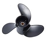 Material: Aluminiumlegierung QIUXIANG-EU 1 Stück 3R1W64516-0 Aluminiumpropeller 7.8X8 / ​​Passend für Tohatsu Nissan Mercury Außenbordmotor 4 5 6 PS Bootsmotorpropeller
