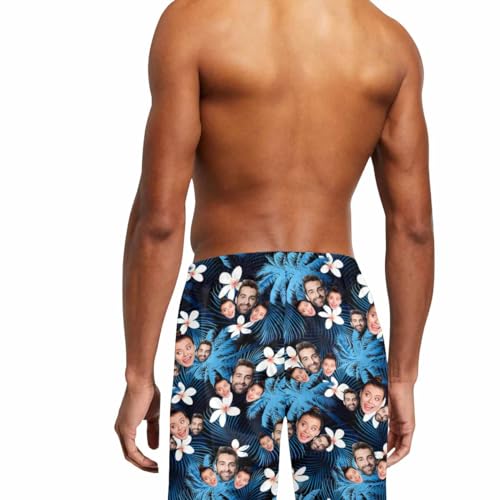 Custom Face Swim Trunks Men Funny Personalized Photo Print American Flag Swim Trunks Shorts Birthday Gifts for Men2