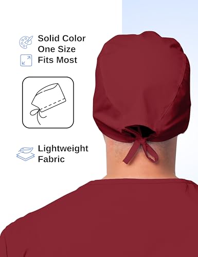 Image of Solid Working Cap Scrub Cap for Women and Men Unisex Surgical Cap Comfortable and Stylish Scrub Hat