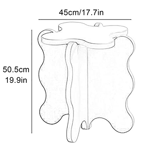 Table d'appoint en bois massif montage facile pour petits espaces - 4