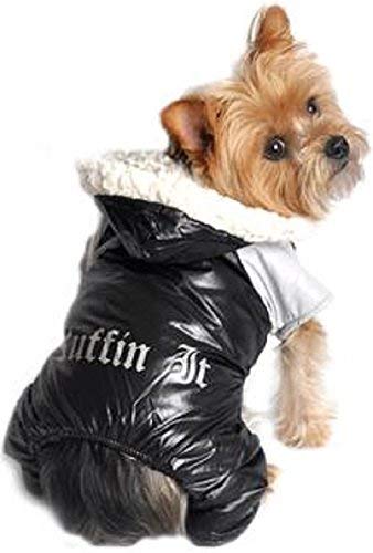 Dog Coat - "Ruffin' It" Snowsuit - Black & Grey - Medium (M) #TOP3