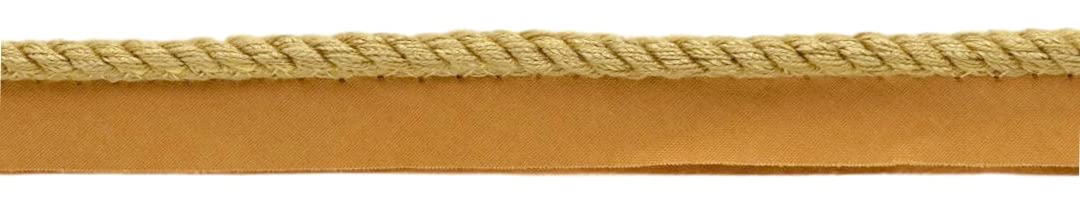 Corde torsadée de 0,5 cm avec rebord beige doré foncé # E16C style # 0025S
