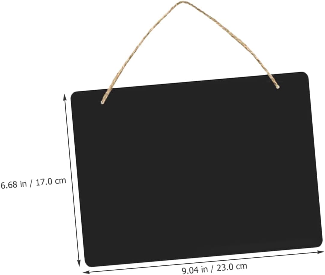 8pcs Wooden Blackboard Sign Lanyard Vintage Hanging Chalkboard for Flower Store Price Display