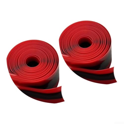 2PCS Bike Tire Liner, Fat Bike Tire Liner, Inner Tube Bicycle Flat Protector For 26” 29” 700C, T PU Bike Wheel Liner For Mountain Road Bicycle Tires(38mm*1.0 * 2300mm Red)