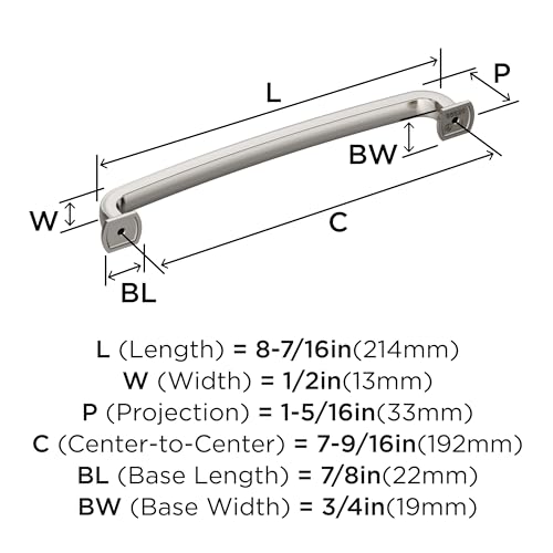 Amerock 7-9/16" Surpass Polished Nickel Drawer Pull by Amerock - Used condition - Image 3