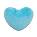 Cojín de peluche en forma de corazón, relleno mullido y mullido, para bodas, San Valentín y compromiso para niños, niñas, sofá, coches, dormitorio, tamaño 15, 20 y 30 cm (azul, 10 x 15 cm)
