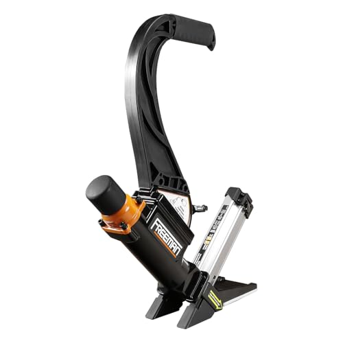 Freeman P50LSLW Lightweight Pneumatic 2-in-1 15.5-Gauge and 16-Gauge 2" Flooring Nailer/Stapler with Flooring Mallet and Interchangeable Base Plates