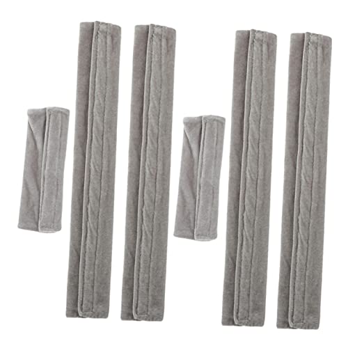 Operitacx 6 piezas Cubiertas Protectoras para Tiradores de Frigorífico y Horno Antideslizantes y Lavables para Electrodomésticos de Cocina Funda Decorativa Gris para Puertas de Nevera y