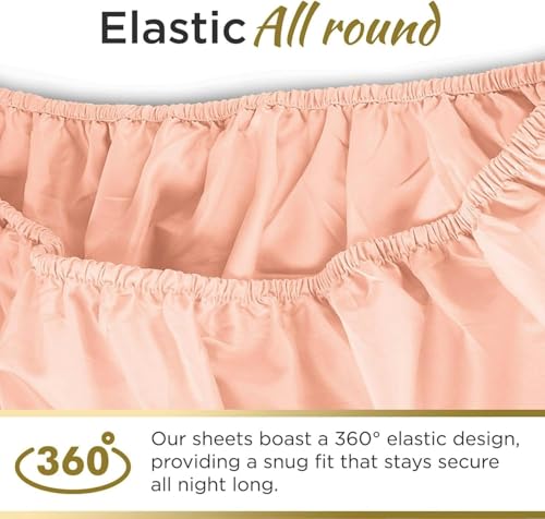 Image of Crescent Bedding Hospital Twin XL Jersey Sheet Set, Blush | 100% Cotton, Soft and Comfy
