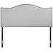 Modway Curl Linen Fabric Upholstered Full Headboard with Nailhead Trim and Curved Shape in Gray