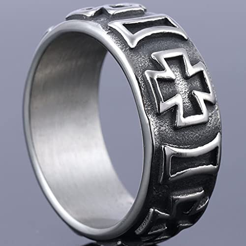 Jude Jewelers 8mm Stainless Steel Crusader Cross Retro Vintage Wedding Band Ring4