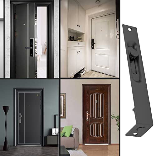 Luomorgo 2 Pcs 6 Inch Flush Bolt, Heavy Duty French Door Lock, Stainless Steel Double Door Latches, Concealed Slide Lock Bolt for Patio Wood Door (Black) - Image 7