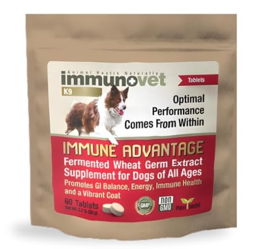 Plant Based Dog Supplement Tablets | Bio-Active Canine Nutritional Supplements Immune & GI Health Support | Veterinary Supplements Natural Fermented Wheat Germ Extract (FWGE) (Tablets)