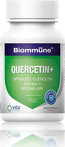 Vita Sciences BIOMMUNE QUERCETIN + Quercetin (a zinc ionophore) and Bromelain are Powerful nutrients to Speed Defense and Recovery. Bolster Overall Immune System and Protect Upper Respiratory Health