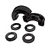 EAG Pair Black Isolator Fits 3/4 inch Tow D-rings Includes 2 Rubber Isolators and 4 Washers Shackle Isolator Clevis Kit