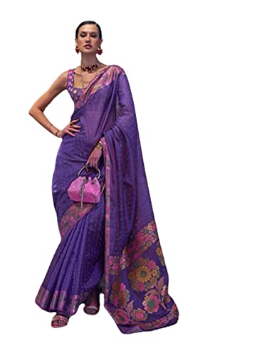 Sari traditionnel violet ajustable pour femme en quête de sur-mesure